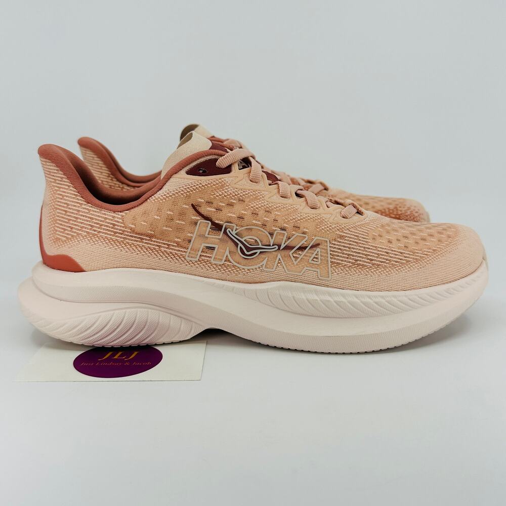 Hoka One One Women's Mach 6 Road Running Shoes RSLT Rose Latte Blush Size 7.5 B